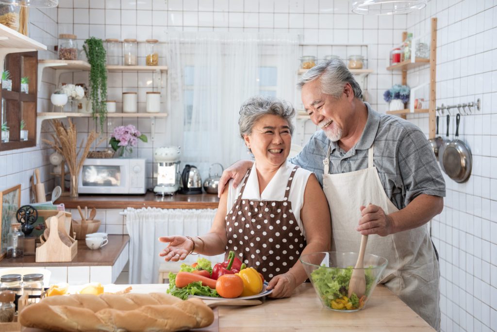 old couple in the kitchen